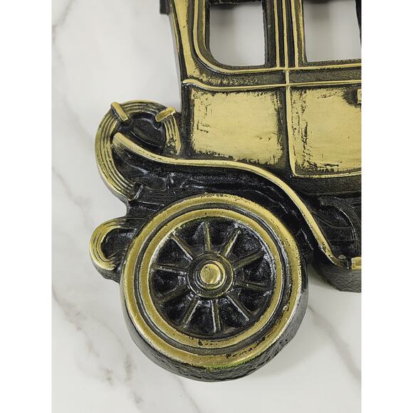 Car Design Wall Decor Plaque Cast Aluminum 14" Made in Japan x2 Vintage - Picture 3 of 16